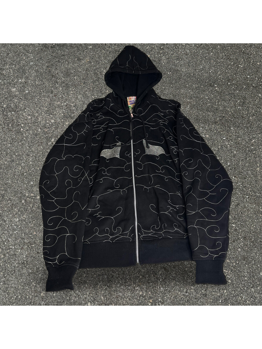 Artful Dodger Men Chain stitch AOP Lion Hoodie embroidered Zip-up Hoodie